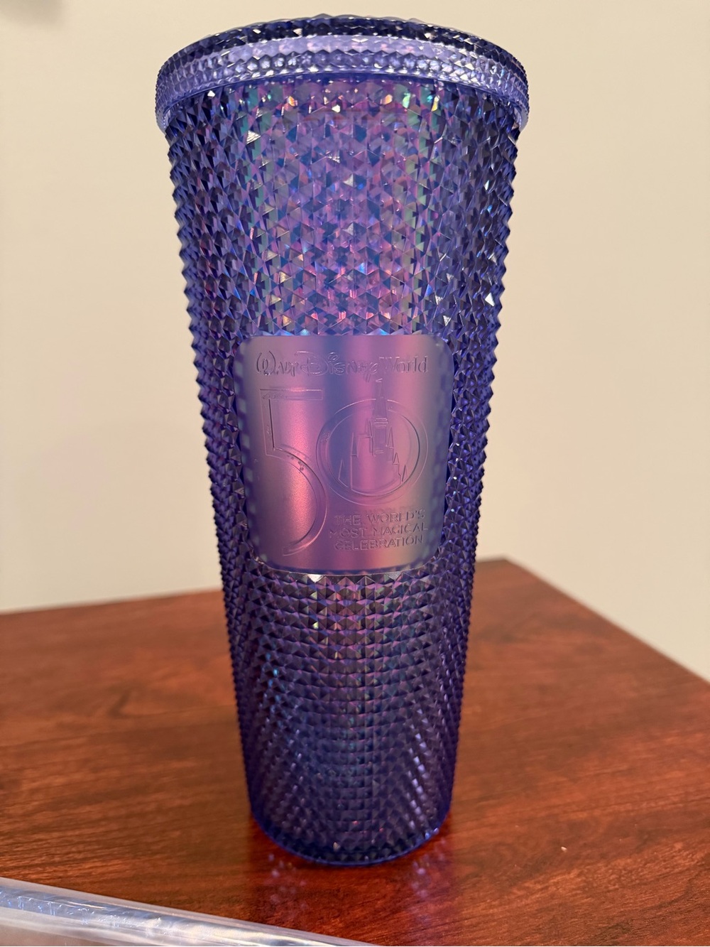 Starbucks Walt Disney World 50th Iridescent Purple Studded Tumbler